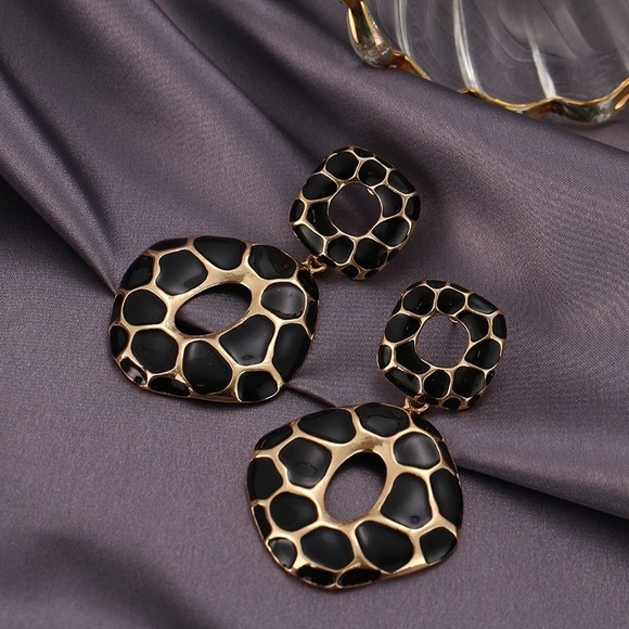 SAFARI earrings in giraffe print - Picture 4 of 6